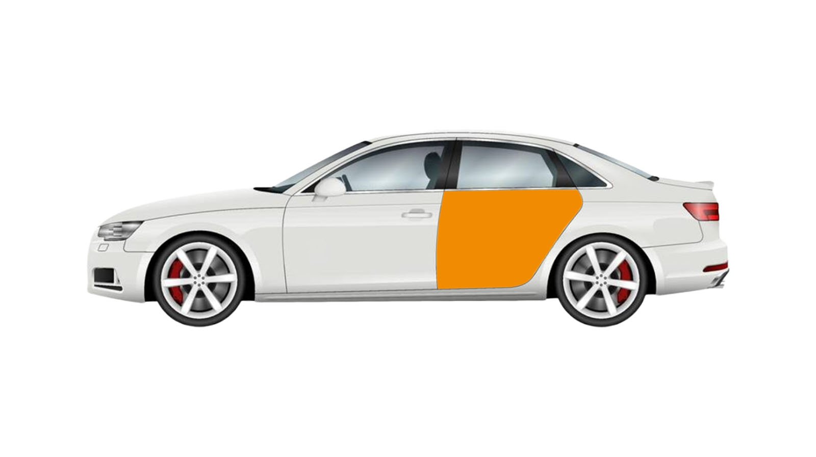 CAR REAR LEFT DOOR PANEL PAINTING